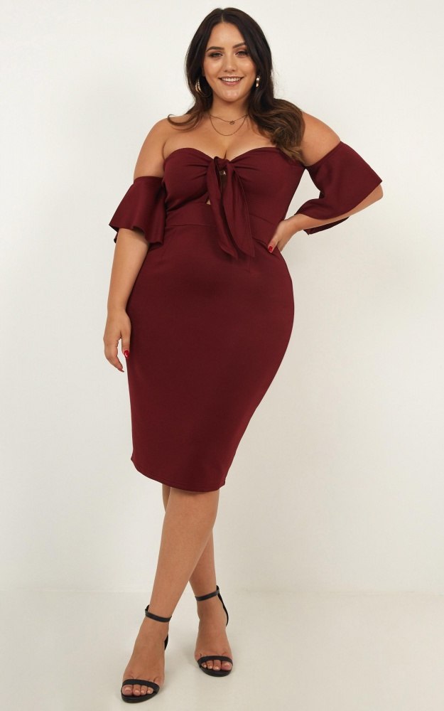 Guest Edit Dress in Wine by Showpo | Stay at Home Mum