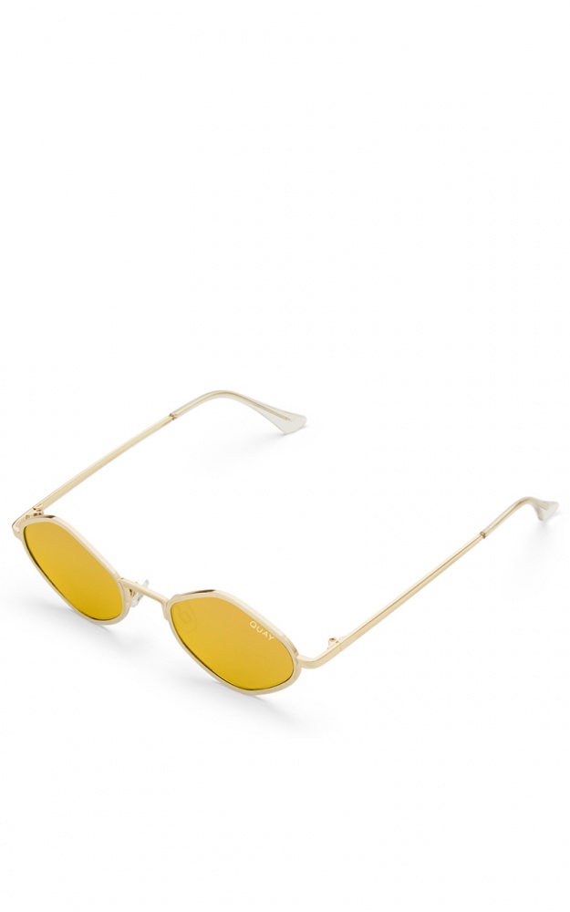 Quay Purple Honey Sunglasses In Gold Showpo