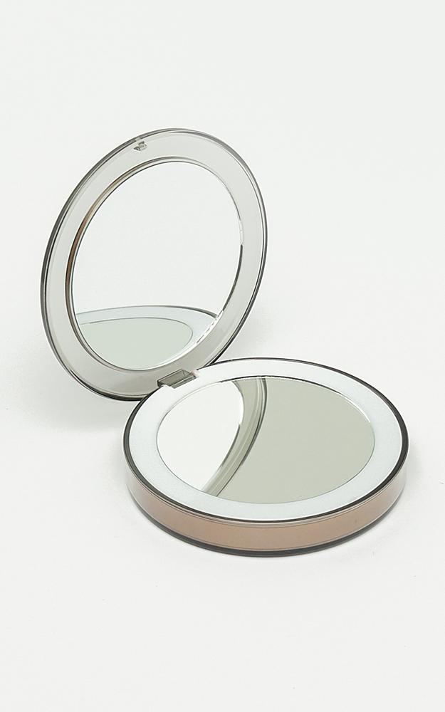 Light Up Compact Mirror In Rose Gold Showpo