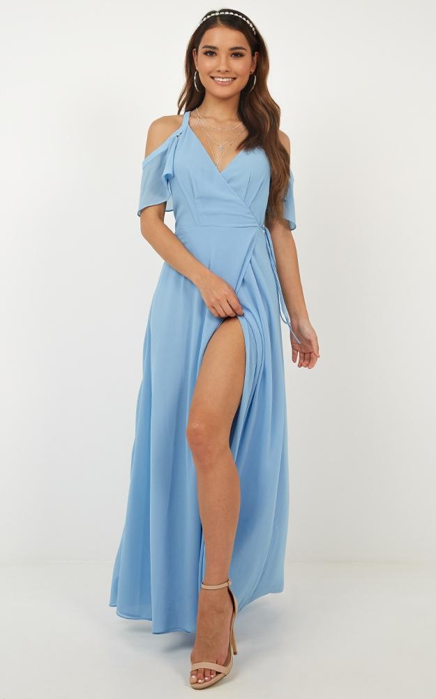 Give You My All Dress In Cornflower Blue Showpo