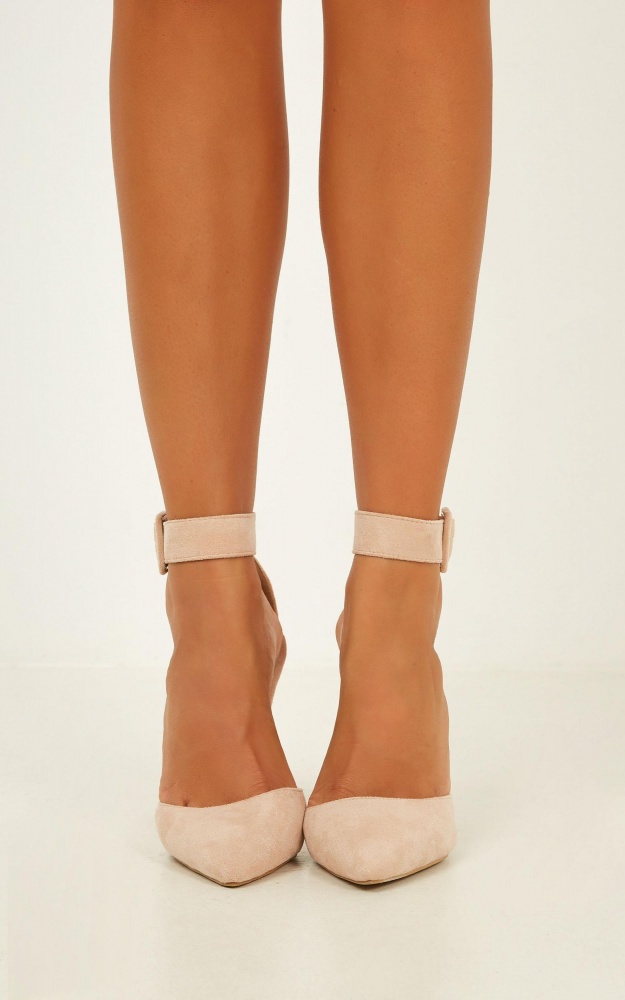 Billini Riley Heels In Blush Micro Showpo