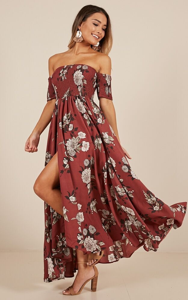 Classy Sassy Maxi Dress In Dark Rose Floral | Showpo