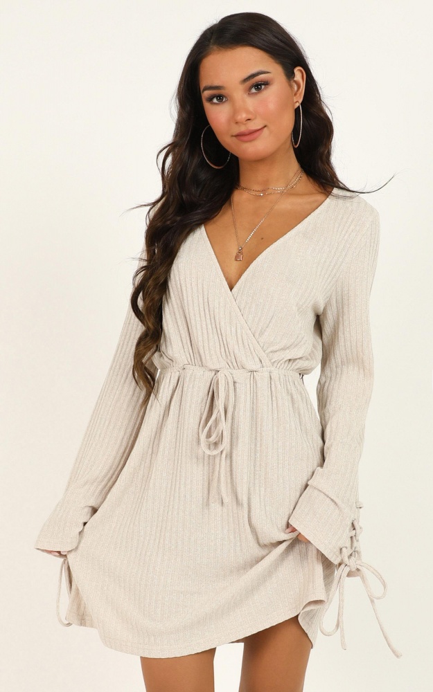 Angel Tears Dress In Beige Showpo