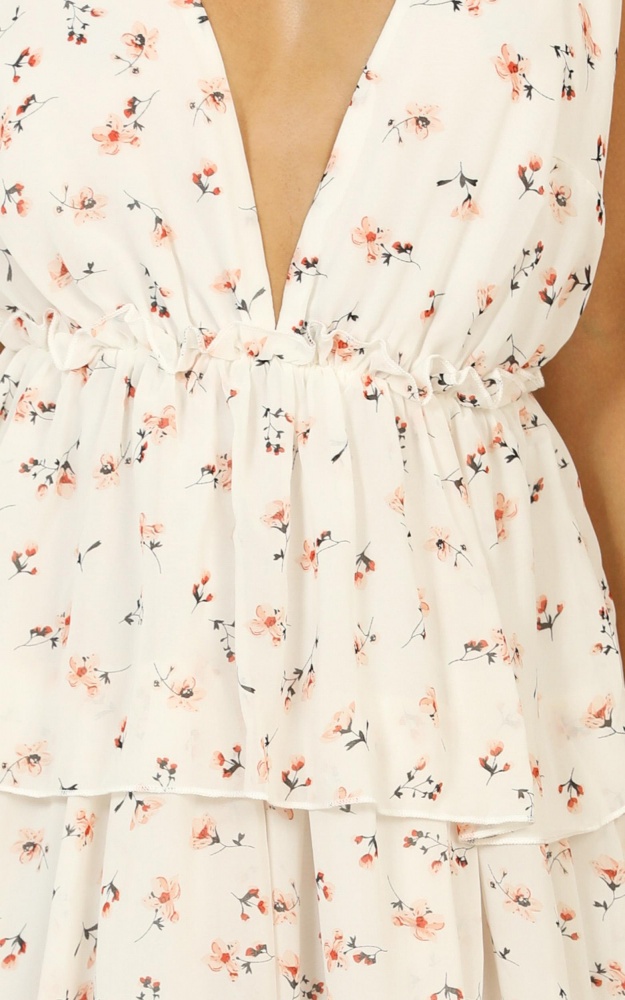 Since You Are Gone Dress In Cream Floral Showpo