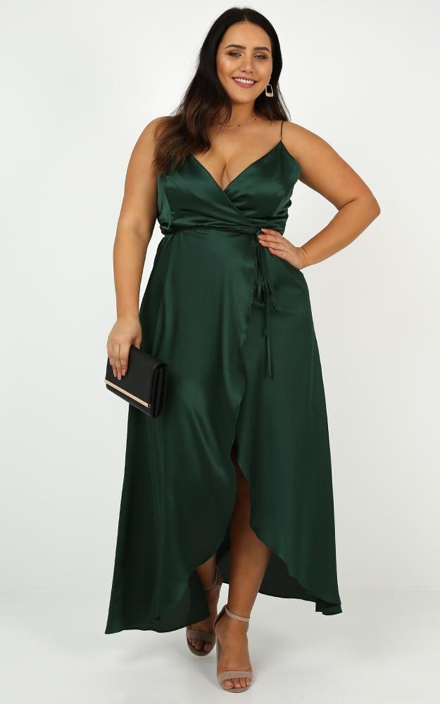 Green Satin Dress