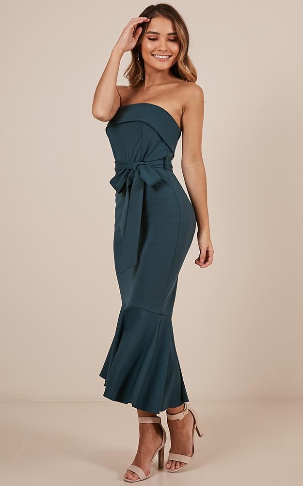 Tight Rope Dress In Teal Showpo
