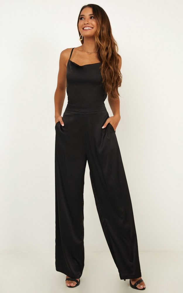 showpo black jumpsuit