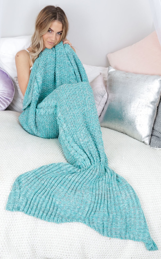 Mermaid Blanket In Turquoise Marle | Showpo