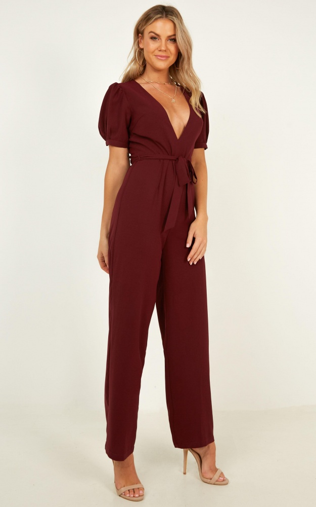 showpo red jumpsuit
