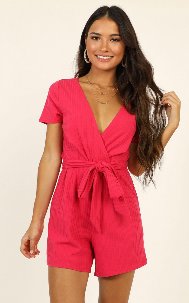 hot pink playsuit