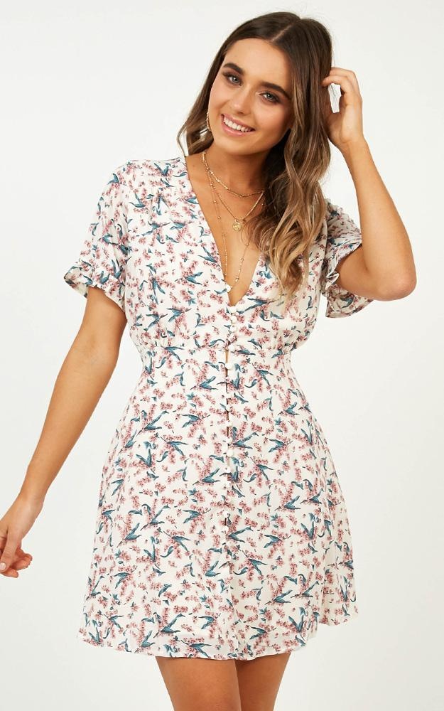 Cooling It Dress In White Floral | Showpo