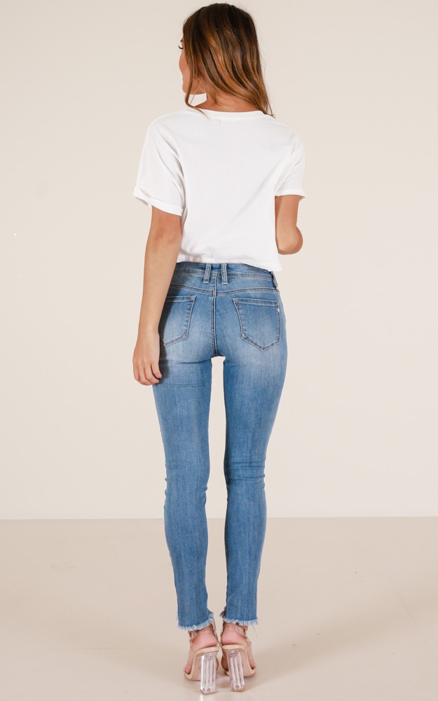 Amerie Skinny Jeans In Mid Wash | Showpo