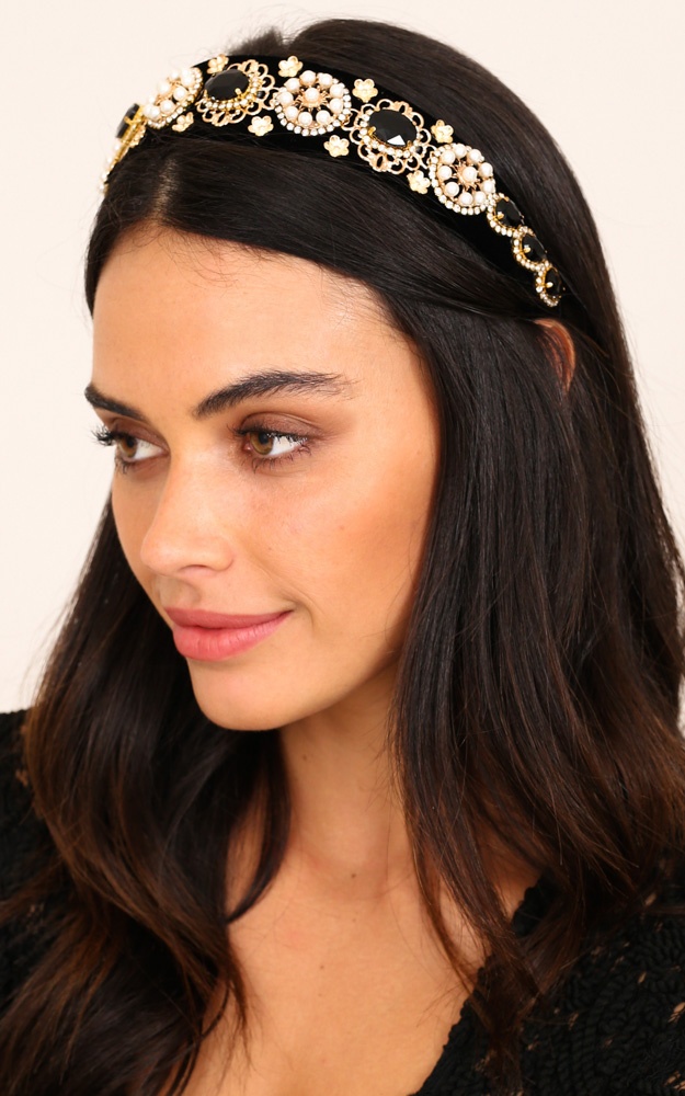 black and gold headband