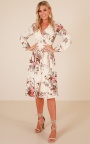 Hold The Line Midi Dress In Cream Floral | Showpo